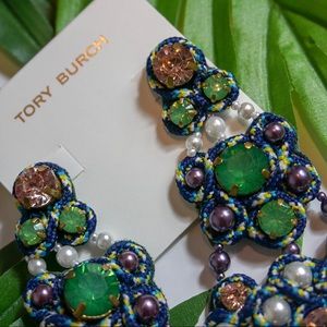 Tory Burch Beaded Chandelier Earrings